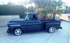 1959 Apache truck in driveway ready to cruise.