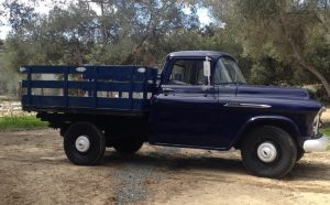 1956 Chevrolet 3600 flatbed restored to original condition.