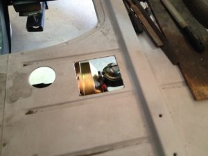 Master cylinder access hole relocated for CPP 5559BBD brake booster