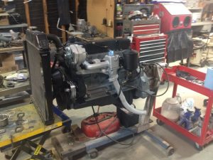 1956 Chevy 235 six in our engine test stand.